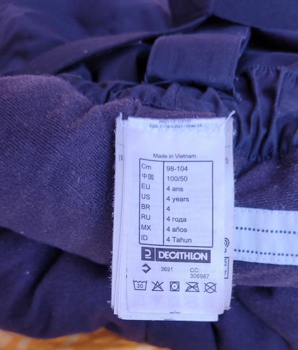 Pantaloni schi Wedze Decathon 4 ani