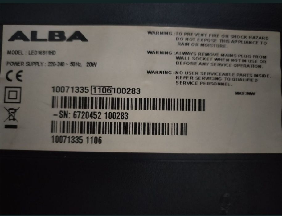 Vând Televizor alba