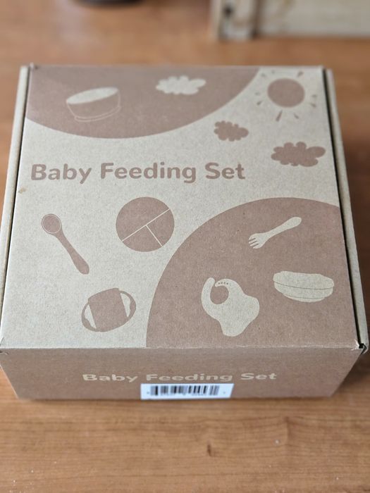 Set de hranire bebelusi - pentru diversificare - din cauciuc organic
