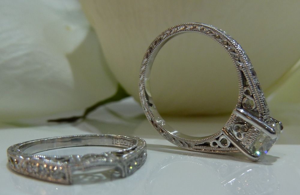 Inel logodna 18k Tacori 1.02ct diamante