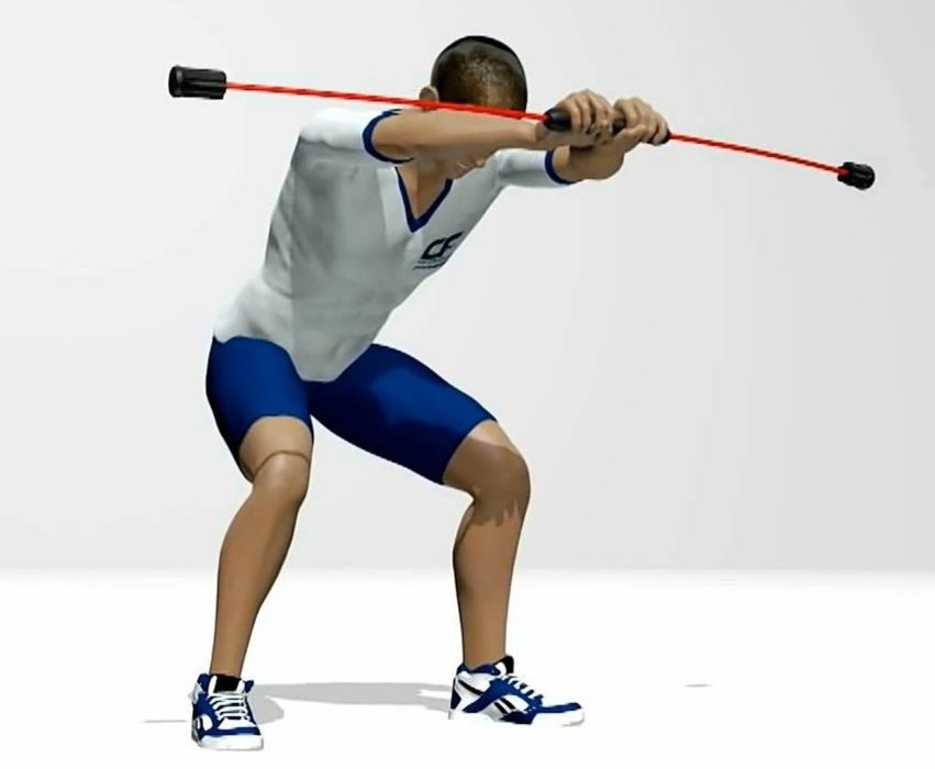 Гибкая гимнастическая палка тренажёр для мышц VIBRO stick. Новые