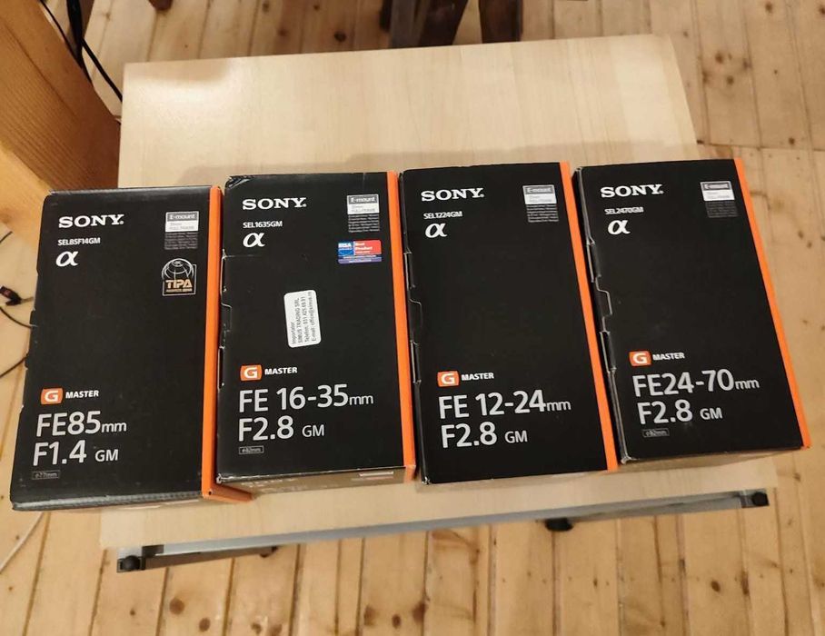 Obiectiv Foto Sony GM Master FE 85, FE 16-35, FE 12-24, FE 24-70