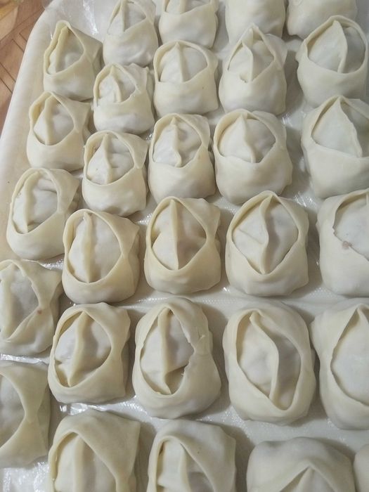 Замороженные манты с тыквой и с картошкой
