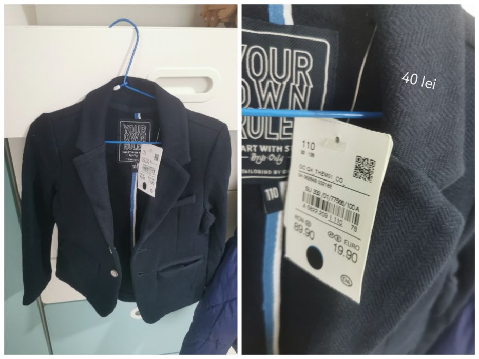 Lot haine camasa geaca groasa impermeabila 104 - 116 zara hm reserved