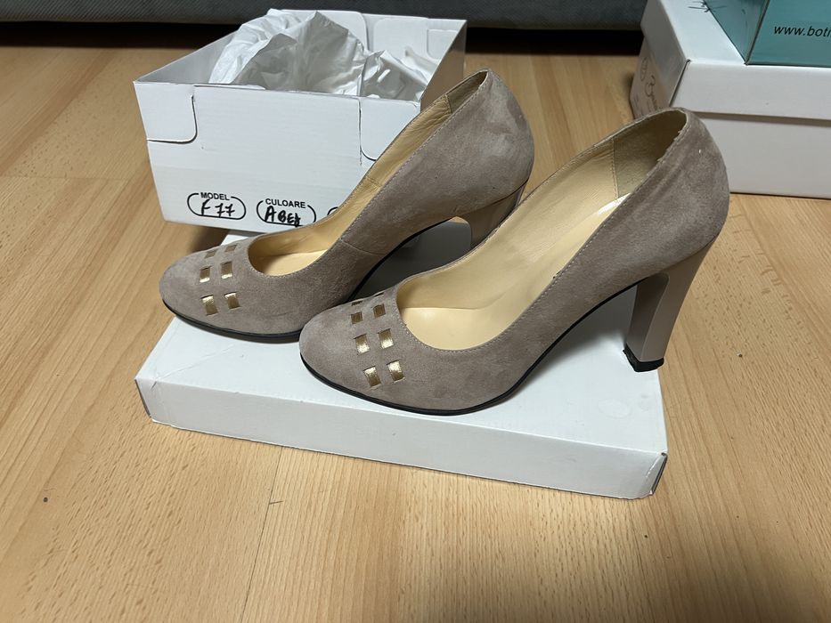 Pantofi dama piele intoarsa