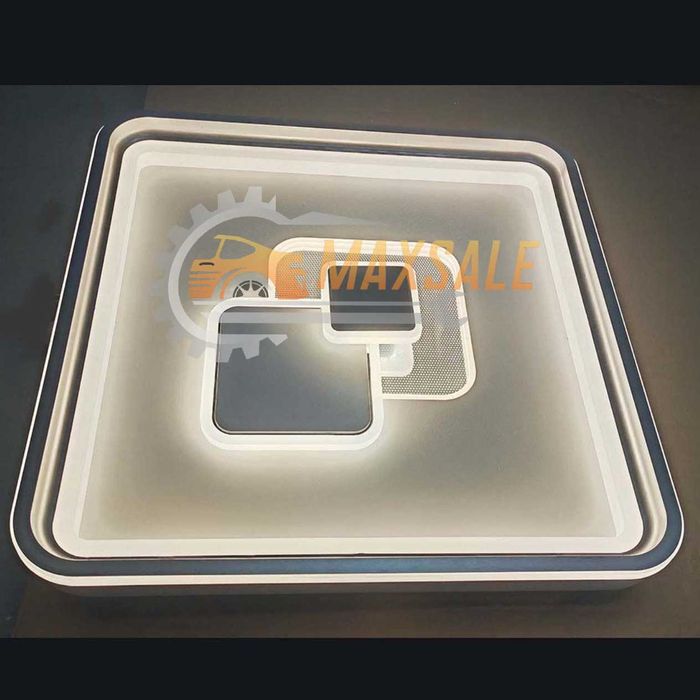 Абажур LED лампа квадрат 100W стилен дизайн за осветление мощен плафон