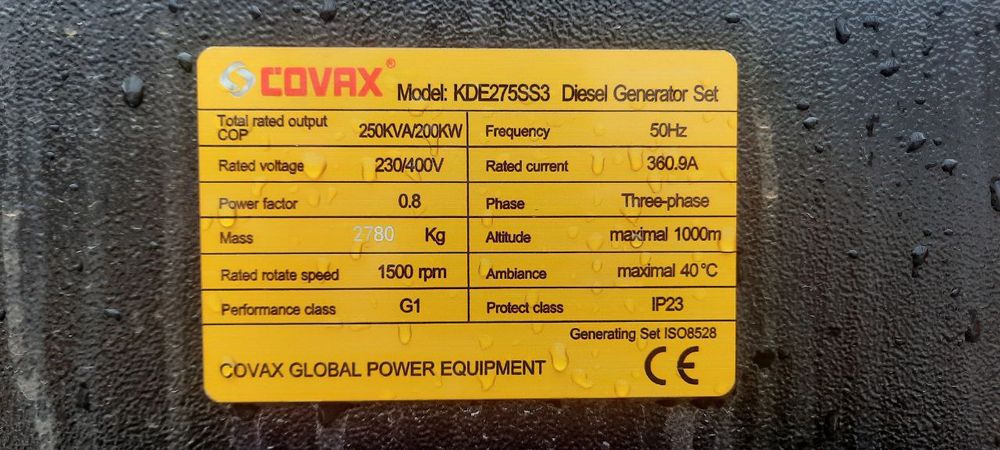 200 kw dizel generator