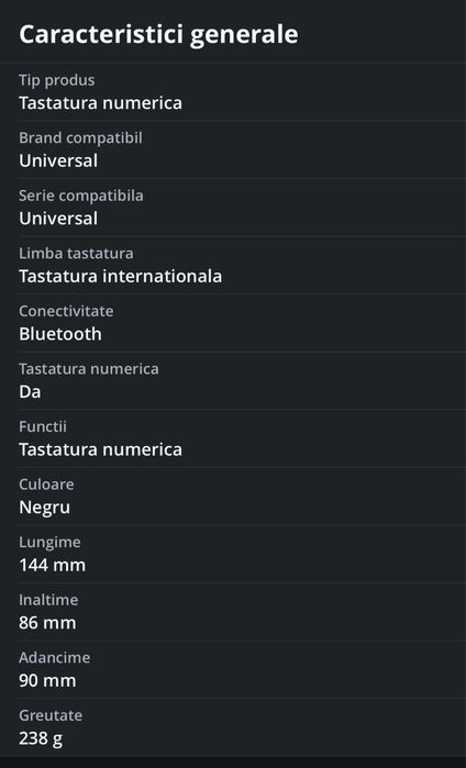Tastatura Portabila Bluetooth