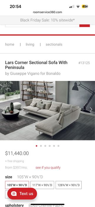 Sofa bonaldo lars design coltar