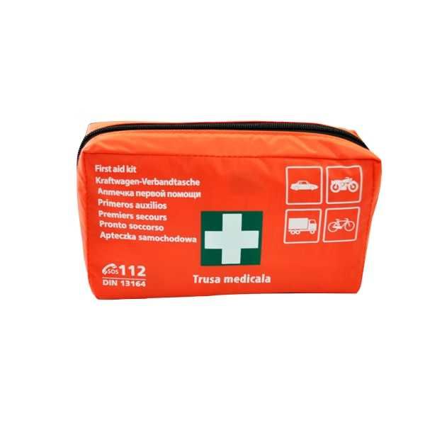 Компактен медицински комплект за кола по стандарт DIN 13164: основно оборудване за вашата безопасност на пътя