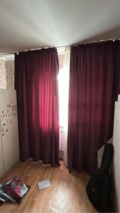Продам шторы темно-фиолетовый цвет плотные
