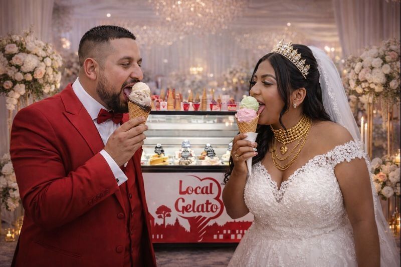 Ice cream BAR / Gelato BAR . Înghețata artizanală la nunți botezuri