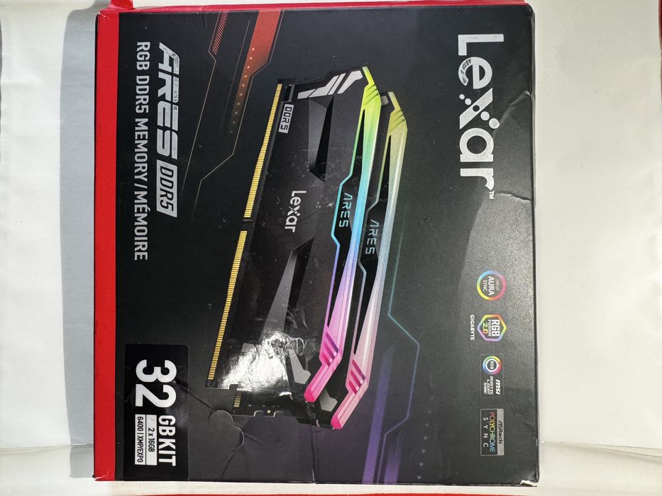 Memorii ram ddr5 Lexar Ares argb 6400 kit 2x 16gb 32gb