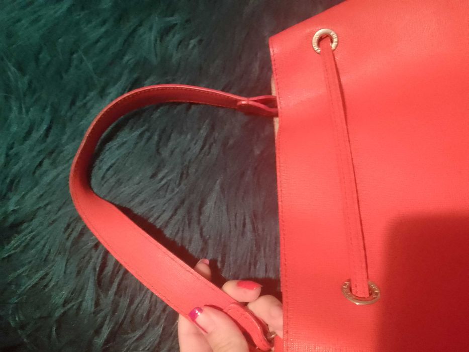 Чанта FURLA в цвят корал