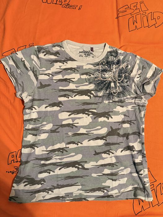 Vand Tricou Lee Cooper Camo Brodat