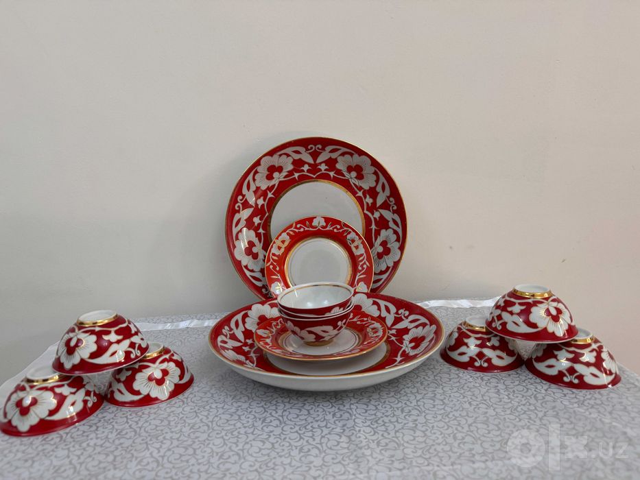 Сервиз Пахтагуль, узбекский фарфор СССР