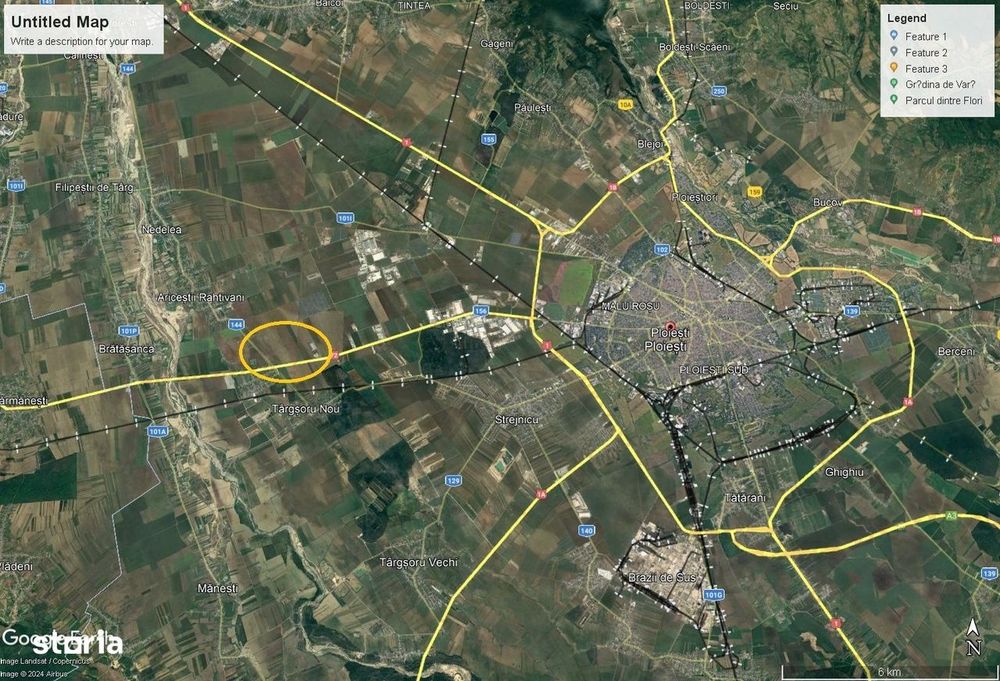 Teren 37 ha de vanzare cu PUZ aprobat - Stoenești, lângă Ploiești, acc