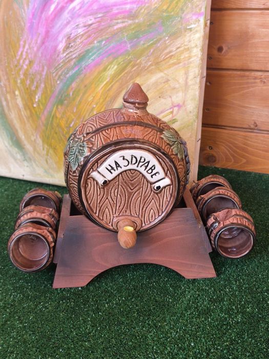 Керамична бъчва за декорация