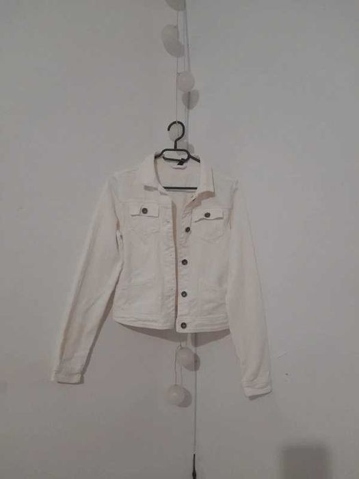 Geacă albă denim