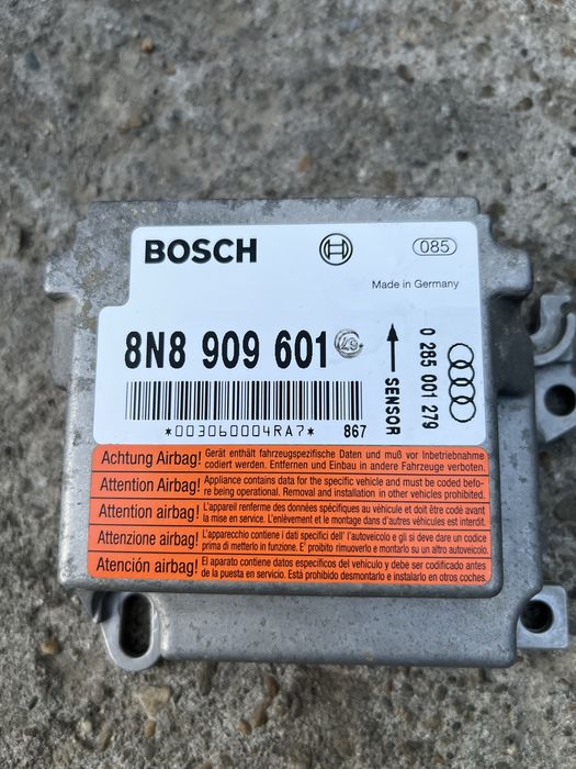 Calculator Airbag Audi TT 8N 1998-2006 | Cod 8N8909601 | BOSCH 0285001279 | Senzor SRS Modul Airbaguri Plansa Bord TTS RS