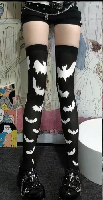 Гольфы с летучими мышами