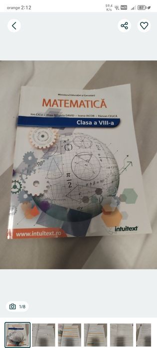 Manual „Matematică – Clasa a VIII-a” – Intuitext