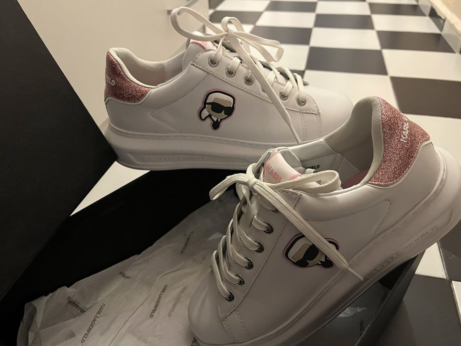 Сникърси Karl-white and pink