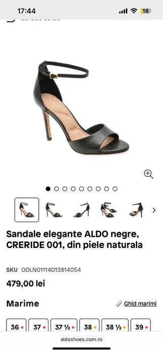 Ca NOI sandale aldo nr 38 piele neagra