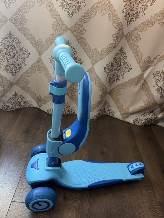 Trotinetă copii 3 în 1 cu șezut și ghidon reglabil