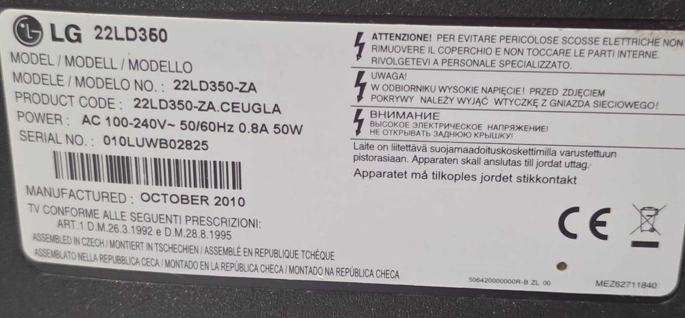 Televizor Lg 22LD350 - 22 inch/56 cm - impecabil