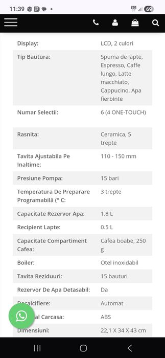 Espressor automat cafea Gaggia Anima Prestige