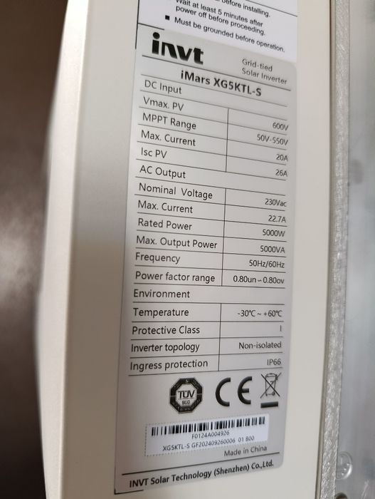 Инвертор INVT iMars XG5KTL-S + Logger + Щит Б/У
