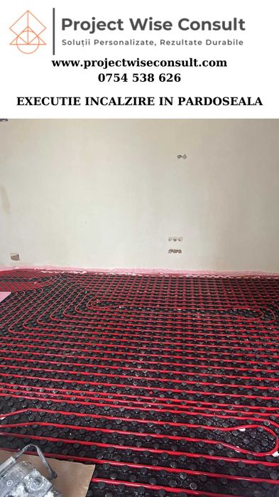 Execut incalzire in pardoseala, instalatii sanitare si electrice