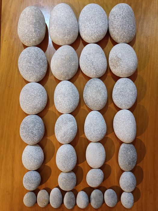 Pietre pentru sauna sau masaj din granit - set de 32 pietre