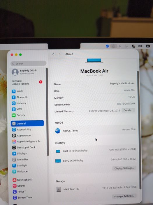 Macbook air 13 M4 16/256