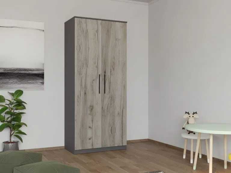 Set Dormitor Colt Lucio C8 Gri / Lemn