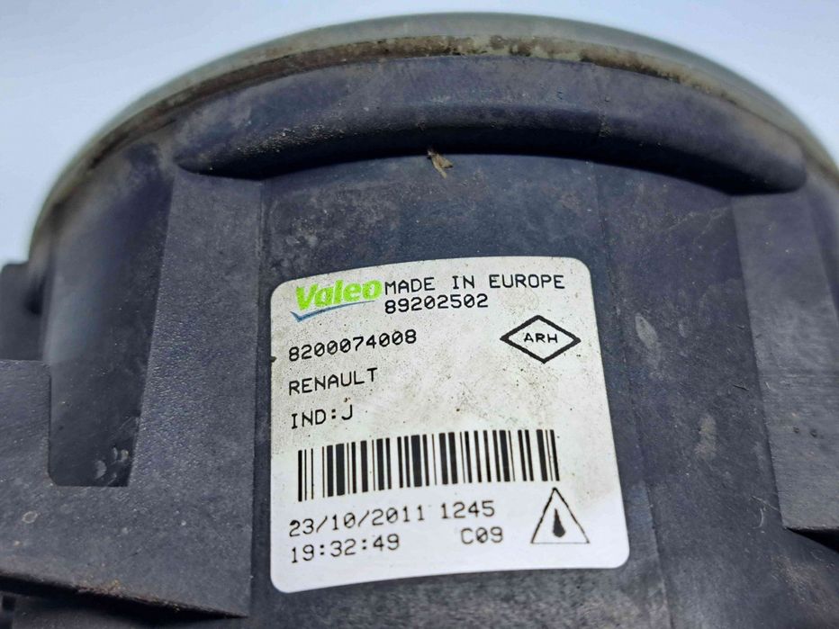 Proiector ceata dreapta Renault Scenic 3 [Fabr 2009-2015] 89202502