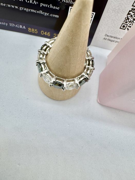 Сребърен пръстен с мойсанит (Диамант) 7 карата