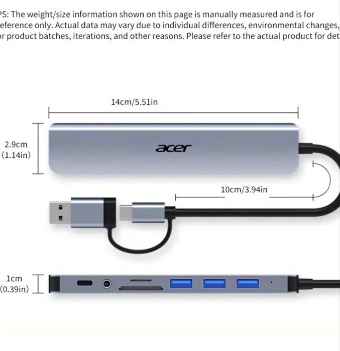 Порт/Хъб Acer за лаптоп/таблет