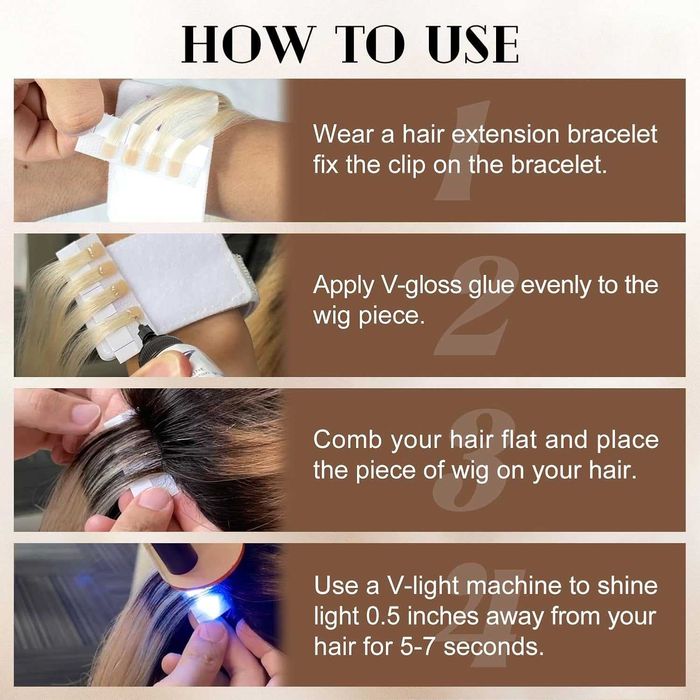 Комплект за екстеншъни / удължаване на коса V-Light Hair Extension Machine Set
