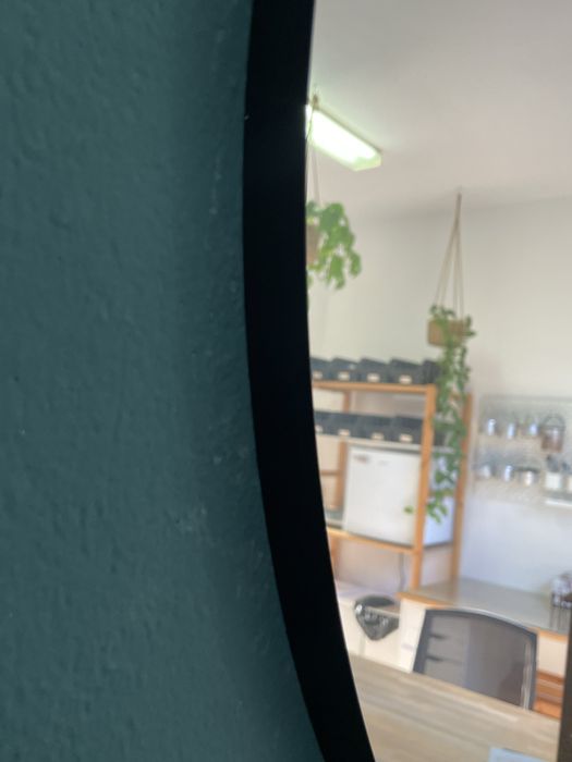 Oglinda rotunda de perete IKEA Lindbyn, 80cm, negru