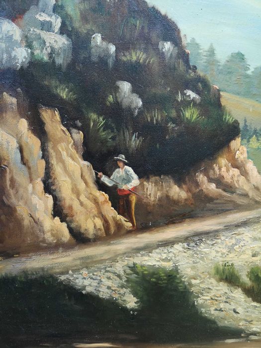 Tablou ulei pe pânză – Peisaj de munte –Decor