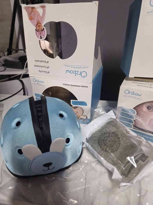 ТопЦена!Предпазна Бебешка мека каска+наколенкиOrzbow +