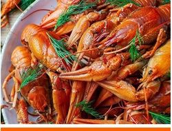 Раки вареные живые в маринаде