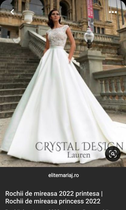 Rochie de mireasa cu buzunare Crystal Design