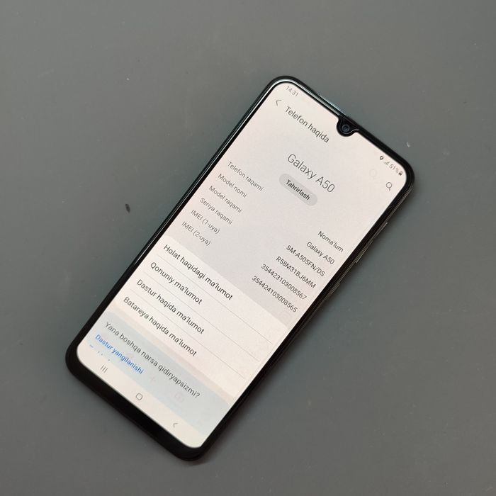 Samsung Galaxy A50 srochni qulay narxda ulgurib qoling