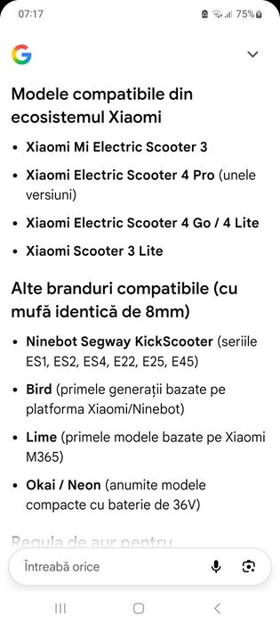 Încărcator trotinetă electrică Xiaomi și Ninebot 42V 1,7A