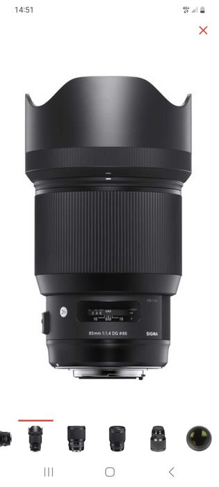 Продам объект сигма для Canon 85 ml.