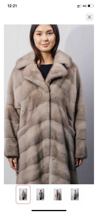 Норковая шуба колотый лед