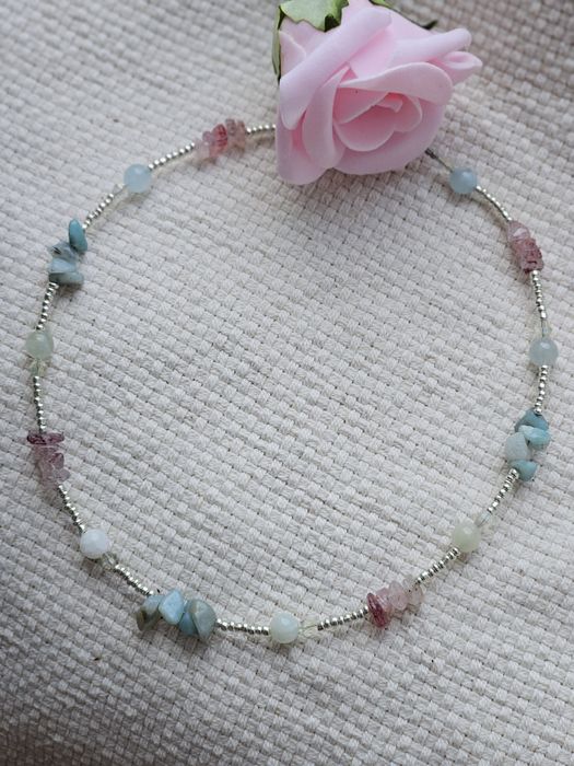 Lantisor handmade, pietre semipretioase